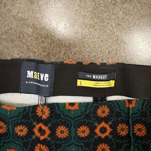 Maeve The Margot Black and Orange Patterned Capris